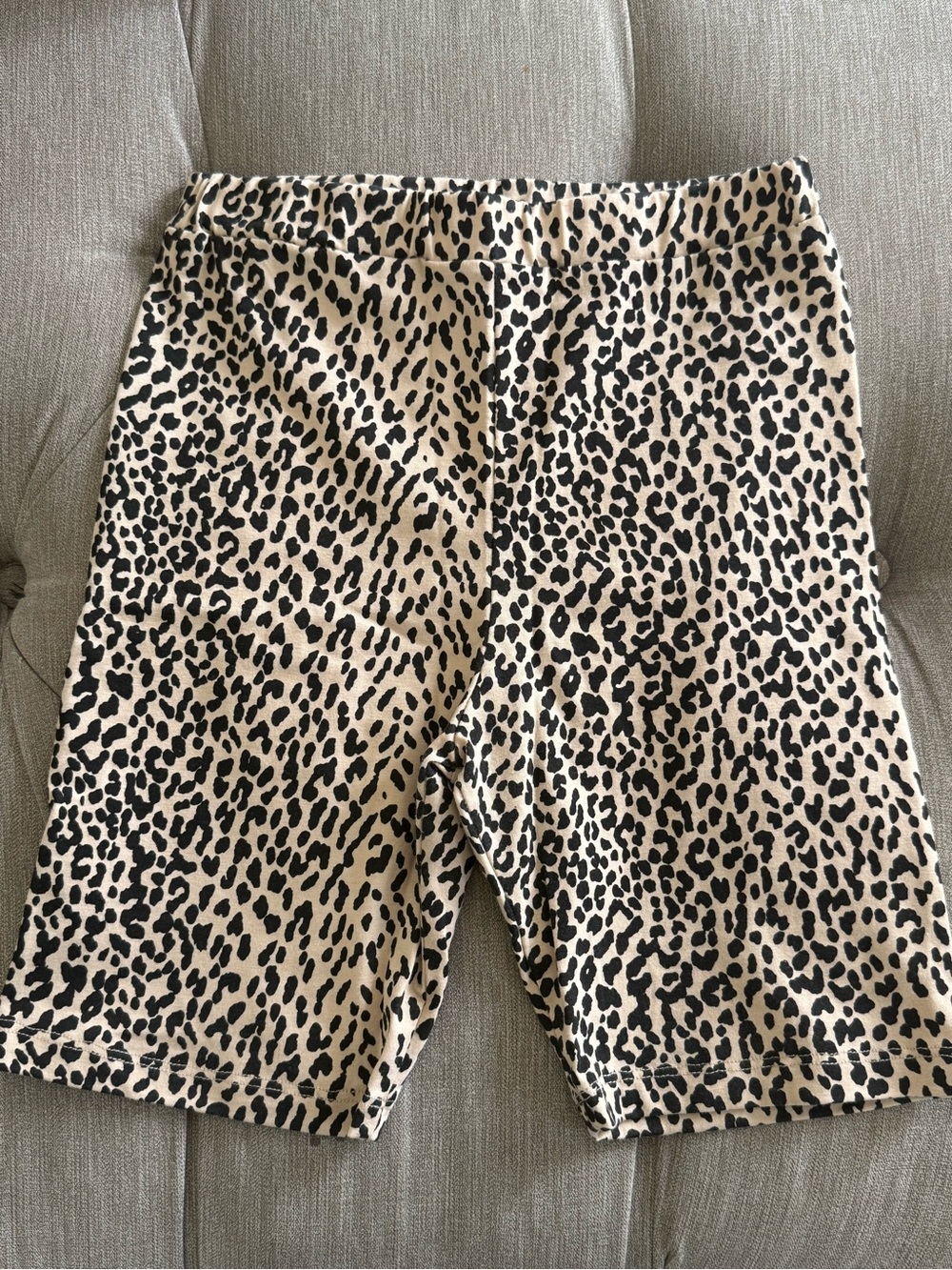 Adika Leopard Print Women’s Bike Shorts - Tan/Black XS